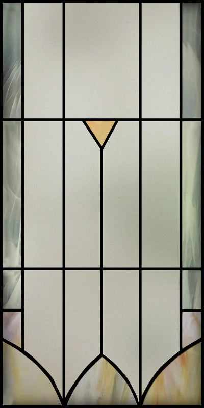 Custom Size Stained Glass Window Film,Frosted Privacy, Static Cling,Retro Prairie Style Stickers,Kitchen Bathroom Door, Home