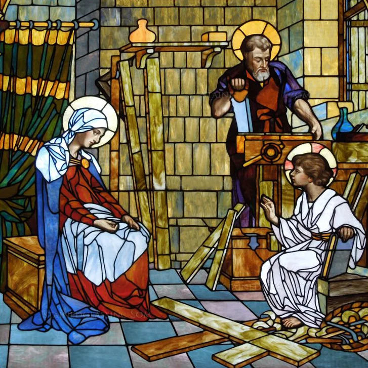 Custom Frosted Stained Glass Window Film,Static Cling Reusable,Jesus Christ Angels Virgin Mary Picture Decor Window Treatment