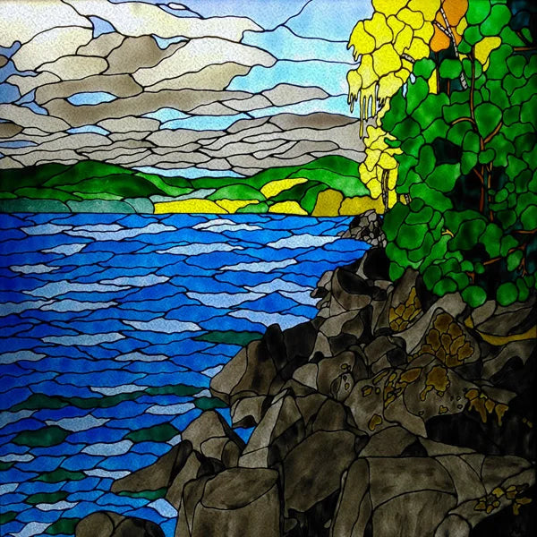 Window Film Stained Glass Films Static Cling Stickers for Bathroom Kitchen Office Home Decor,Tree,Animal,Custom fit to any Size