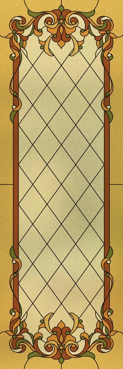 Custom Size Window Glass Films ,Privacy Window Stickers 3D Frosted Glass Film Prairie School Style Decorative Static Cling