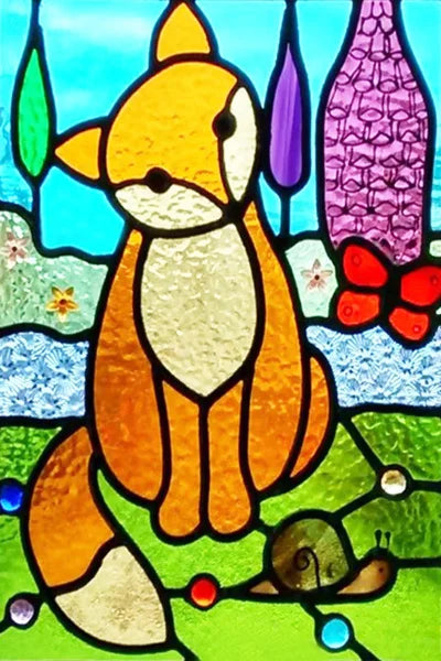 Window Film Stained Glass Stickers Static Cling,Frosted Privacy Custom size,Print Cat,Tiger,Deer,Bear For Window Door Home Dec