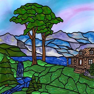 Window Film Frosted Stained Glass Films Customized Tiffany-Style Static Cling Sticker,Bathroom Door Kitchen Office Home Decor