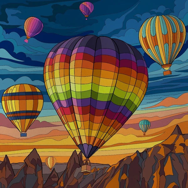 Custom size Stained Glass Wndow Film,Satic Cling Window Films,Decor Foil Stickers Window Treatment For Square Glass Hot air ball