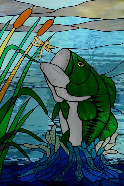 Custom Size Window Stained Glass Films,Fish,Sea World Stickers For Bathroom Bedroom Door Office Home Decor