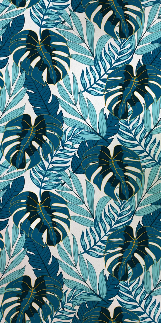 Stained Glass Film, Opaque Sticker,Frosted Static Cing ,Tropical Leaves, Seamless Pattern,Home Decor, Privacy, Custom Size