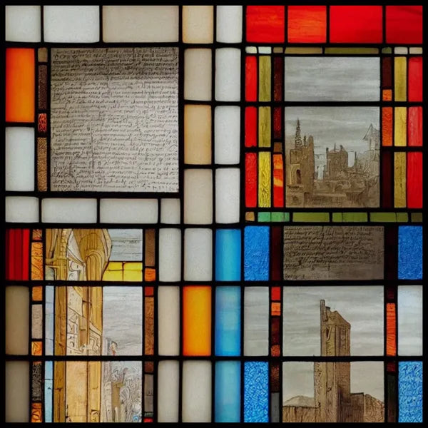 Stained Glass Window Film, Frosted Privacy Static Cling, Retro Stickers for Bathroom, Cabinet, Door, Home Decor, Skylight Covers