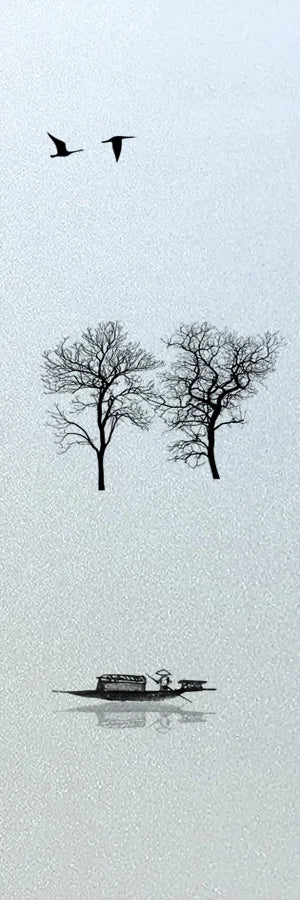 Custom Size Window Glass Films Window Film Static Cling Frosted Tree Mountain Posters For Bathroom Door Kitchen Office Home