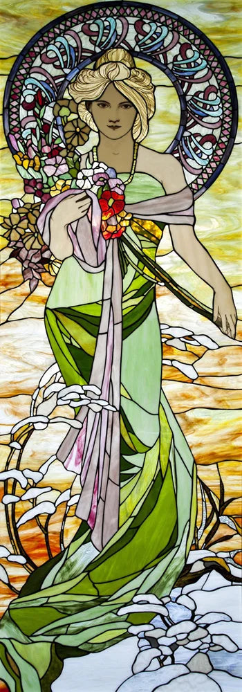 Custom Size Glass Window Film Static Cling Frosted Glass Films Stickers For Wardrobe Bathroom Kitchen Door Mucha Girl Poster