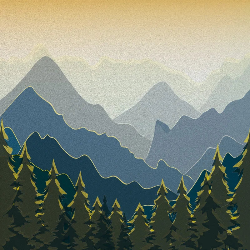 Stained Glass Wndow Films,Frosted Glass Sticker,Static Cling,for Bathroom Kiechen Door Office Home Decor Custom size Mountain