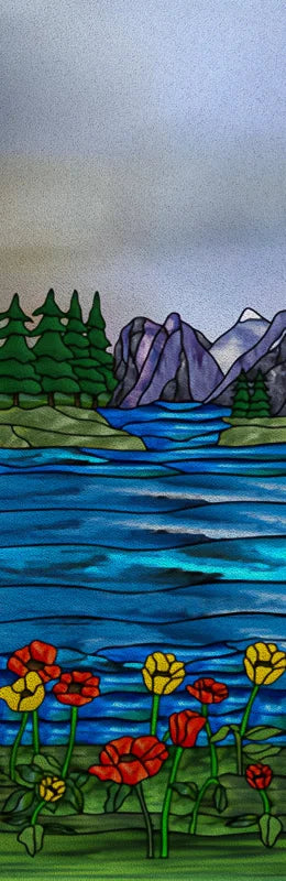 Custom size Window Film Stained Glass Films Frosted Privacy Retro European Tree Flower Colorful Door Sticker Shower Bathroom