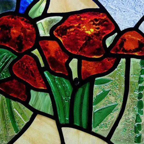 Custom Size Stained Glass Film,3D Frosted Static Cling Window Films,Decor Foil Stickers, Window Treatment for Square Glass Door