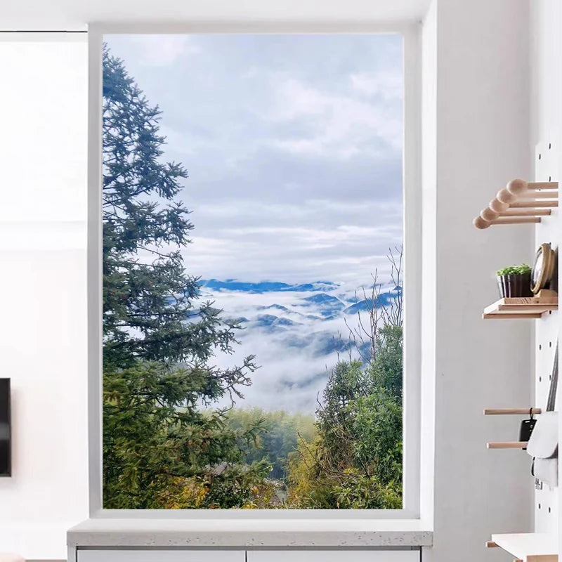 Stained Glass Window Glass Film Frosted Sticker Static Cling,Custom made to fit any Window Size/Shape,Print with Your Photo