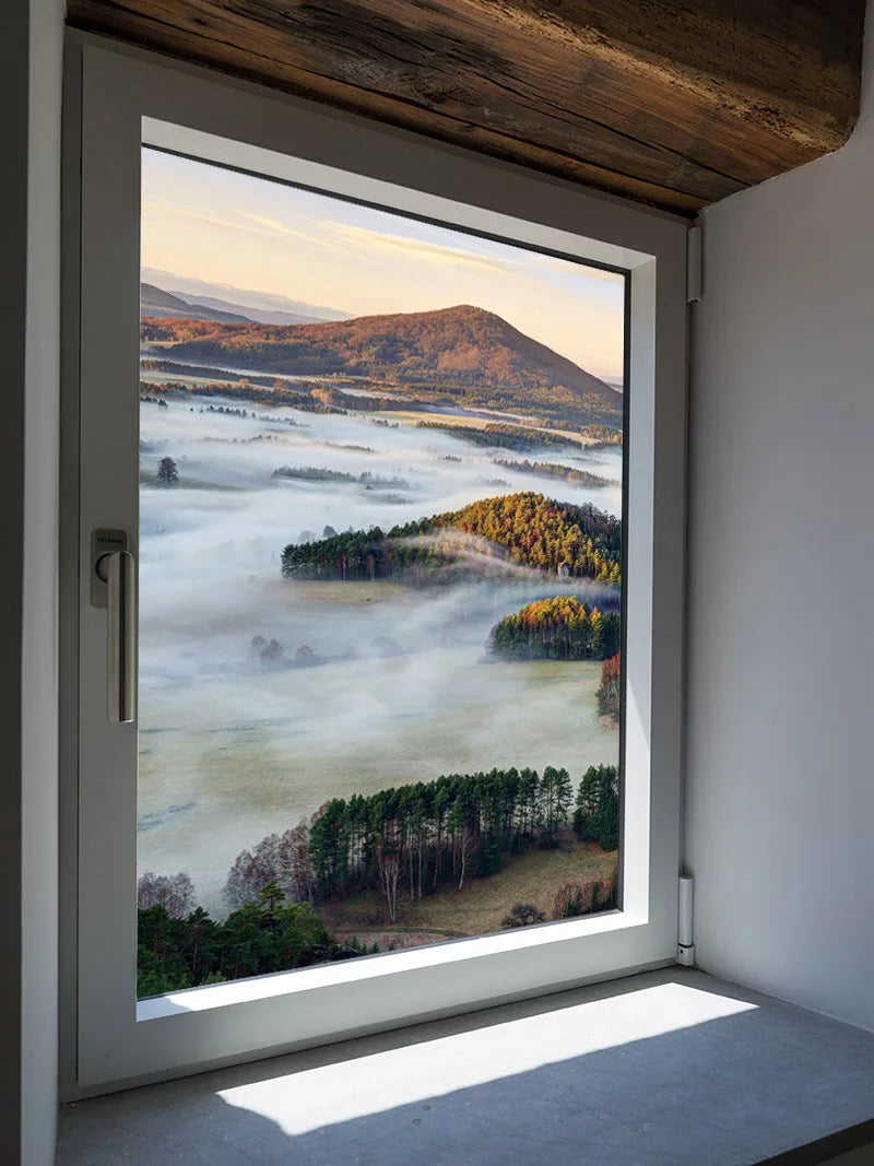 Forest Pattern Glass Films Window Sticker Static Cling Frosted Home Decor Private Tint-Film For Door Window Cabinet Wardrobe