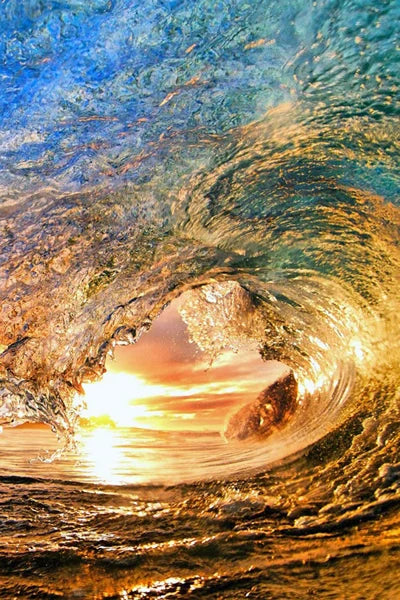 Frosted Stained Glass Window Film, Customized,Scenery,Tree,Waterfall,Static Cling Sticker,Home Decor