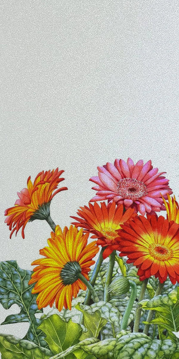 Frosted Stained Glass Window Film, Static Cling, Privacy Films, Flower Door Sticker, Kitchen, Office, Home Decor, Customized