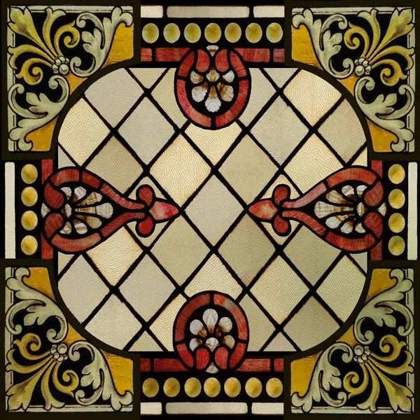 Stained Glass Window Film, Square Window Sticker, Privacy Frosted Static Cling, Home Decal, Door, Office, Custom Size