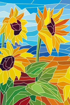 Window Film Stained Glass Stickers,Custom size Static Cling  Sunflower Privacy Films Door Sticker Kitchen Office Home Decor