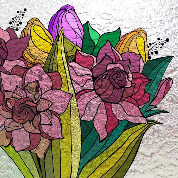 Custom Size Stained Glass Film,3D Frosted Static Cling Window Films,Decor Foil Stickers, Window Treatment for Square Glass Door