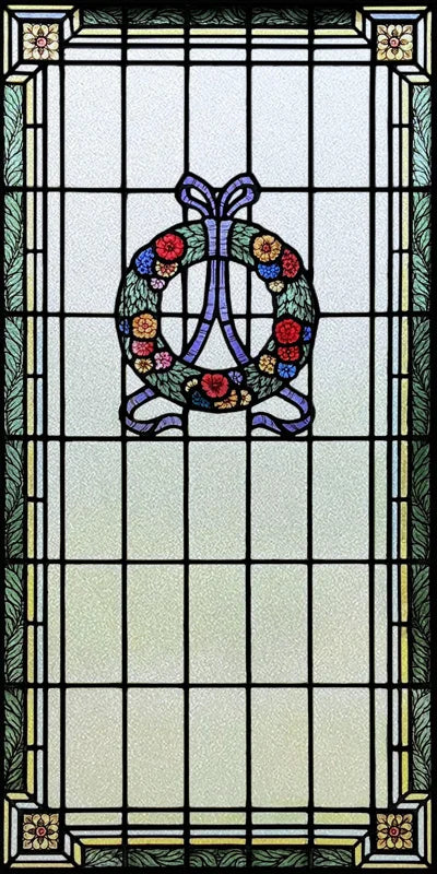 Custom Size Stained Glass Window Film, Frosted Privacy, Static Cling, Retro Matte Sticker, Bathroom Door, Office, Home Decor