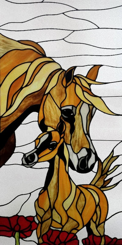 Custom size electrostatic frosted stained glass window film church home foil door stickers PVC waterproof window films