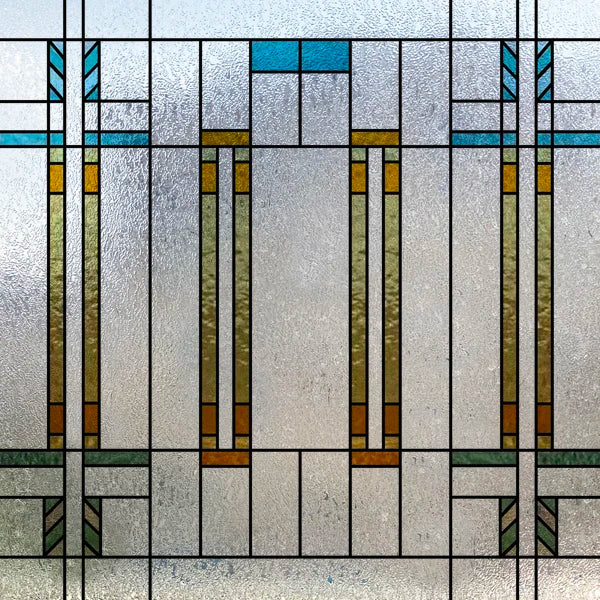 Window Film Frosted Stained Glass Films,Customized Art Design Prairie Static Cling Sticker,Home Decor Foil Window Treatment