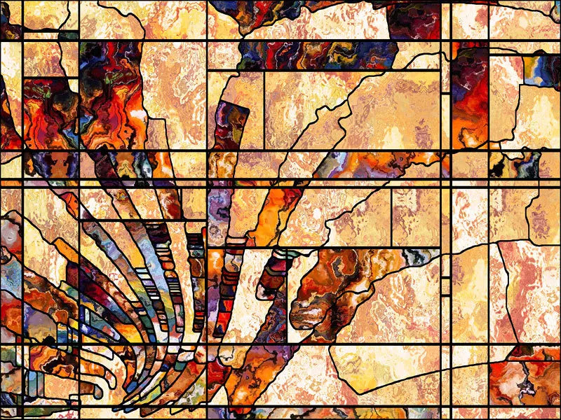 Stained Glass Window Film Frosted Glass Sticker Forest Customized Abstract design for Bathroom Kitchen Door Office Home Decor