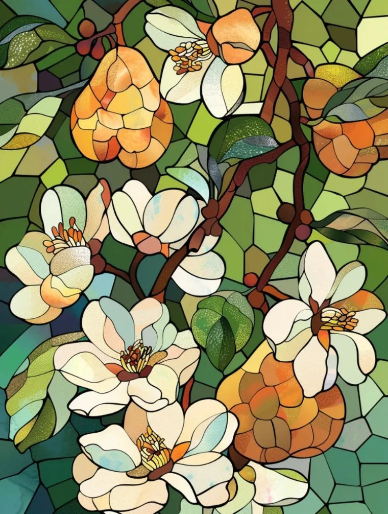 Stained Glass Window Film, Frosted Window Film, ,Privacy,No Glue, Static Cling, Home Decorative Flower