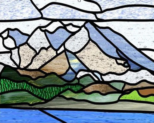 Glass Films Window Sticker Static Cling Frosted Home Decor Private Tint-Film For Door Window Cabinet Wardrobe Village Mountain