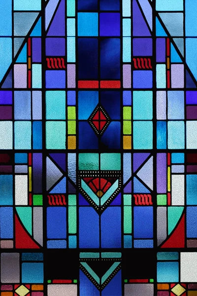 Window Film Stained Glass Stickers,Custom size Static Cling Church Style Privacy Films Door Sticker Kitchen Office Home Decor