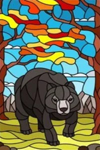 Window Film Stained Glass Stickers Static Cling,Frosted Privacy Custom size,Print Cat,Tiger,Deer,Bear For Window Door Home Dec
