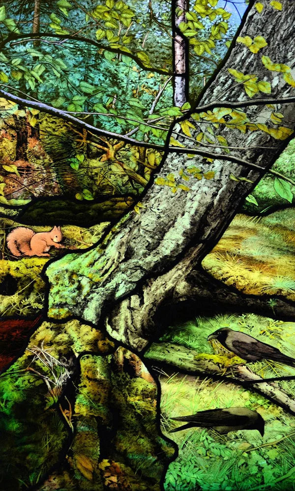 Customized Size No Glue Static Cling Frosted Stained Glass Window Films for Bathroom Door Home Decor Print Mosaic Night Moon