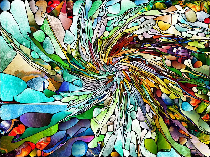 Stained Glass Window Film Frosted Glass Sticker Forest Customized Abstract design for Bathroom Kitchen Door Office Home Decor