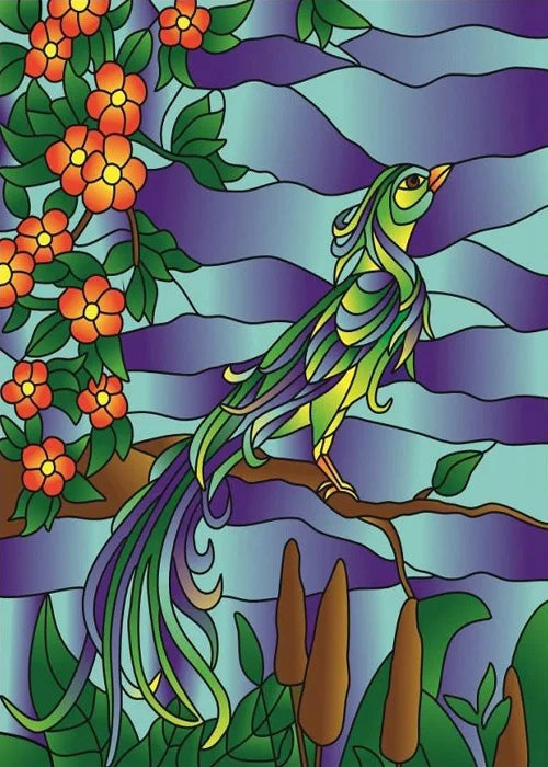 Custom Size Window Stained Glass Films,Cat,Bird,Peacock,Tiger,Fish,Animals Stickers For Bathroom Bedroom Door Office Home Decor