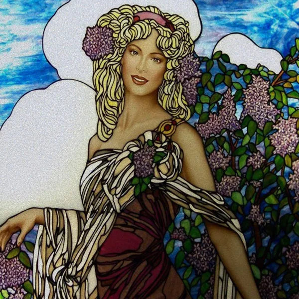 Stained Glass Window Film, Custom Size, Static Cling,Women Jesus Christ Angels Virgin Mary Picture ,Home Decor, Window Treatment