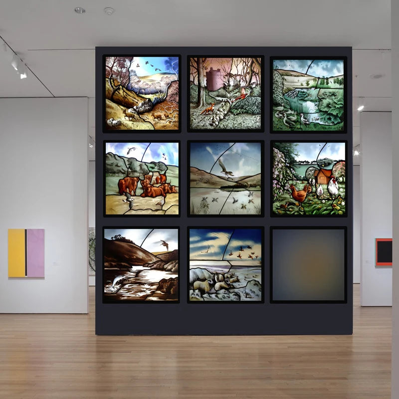 Stained Glass Window Film Frosted Glass Sticker,Custom made to fit any Window Size or Shape,Kitchen Bathroom Door Home Decor