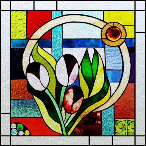 Window Film Frosted Stained Glass Films,Customized Church Design Static Cling Sticker,Home Decor Foil Window Treatment