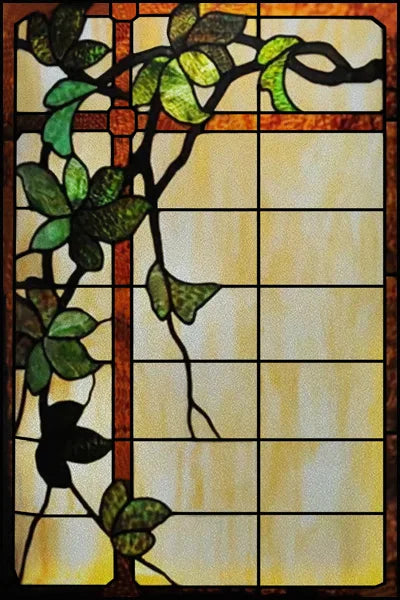 Custom Size Stained Glass Window Film Frosted Privacy Static Cling Retro Prairie Style Stickers Shower Kitchen Office Home Decor