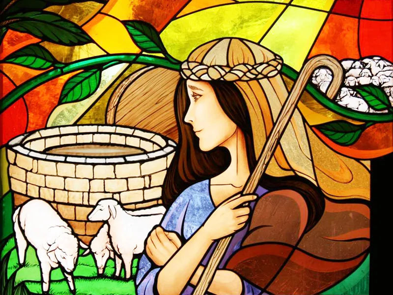 Custom Size Stained Glass Window Film, Frosted Privacy, Static Cling, Church, Mythological People, Transom Window, Home Decor