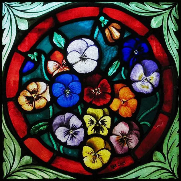 Custom size Glass Films Stained Glass Stickers Static Cling Frosted Privacy PVC Print Natural Village For Window Door Home Decor