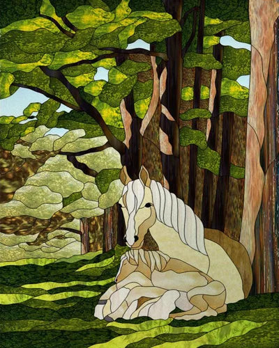 Custom size Stained Glass Window Film Retro Painted Horse Deer, Frosted Static Cling Art Colored Glass Films,Glass Sticker