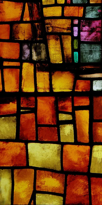 Frosted Stained Glass Window Film, Reusable Window Covering, Sun Catcher, Mosaic Rainbow Color, Privacy, Home-Decor