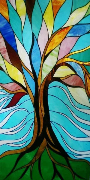 Custom Size Window Film, Stained Glass Stickers, Static Cling, Frosted Privacy Print, Sun,Sailboat,for Window Door, Home Decor