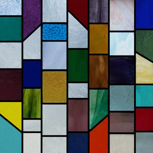Stained Glass Window Film Frosted Glass Sticker,Custom made to fit any Window Size or Shape, ,Church Static Cling,Home Decor
