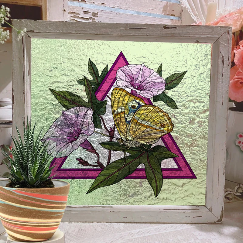 Window Film Frosted Stained Glass Films Customized,3D Frosted Static Cling Sticker,for Kitchen Garden Bedroom Door Home Decor