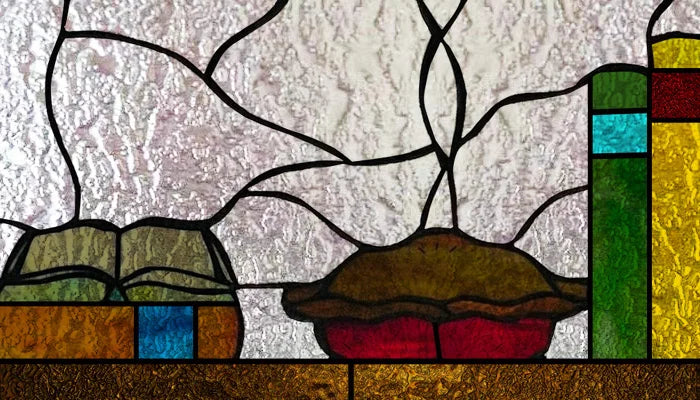 Custom Size 3D Matte Window Film, Stained Glass Decor, UV Window Sticker, Privacy Frosted Static Cling, Book Pattern for Glass