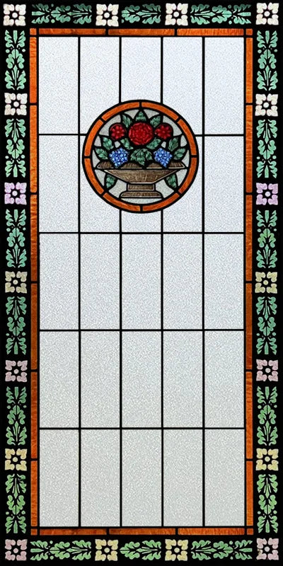 Custom Size Stained Glass Window Film, Frosted Privacy, Static Cling, Retro Matte Sticker, Bathroom Door, Office, Home Decor