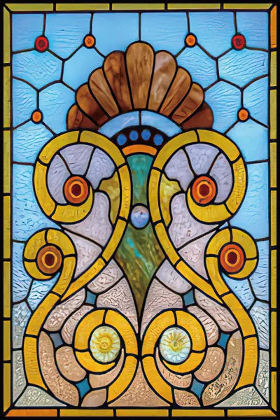 Window Film Stained Glass Stickers,Custom size Static Cling Church Style Privacy Films Door Sticker Kitchen Office Home Decor