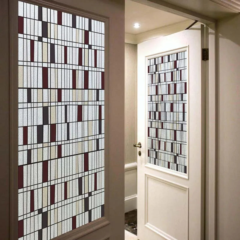 Window Film Frosted Stained Glass Films,Static Cling Privacy Films Door Sticker Kitchen Office Home Decor Customized