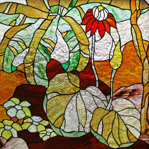 Custom Size Stained Glass Film,3D Frosted Static Cling Window Films,Decor Foil Stickers, Window Treatment for Square Glass Door