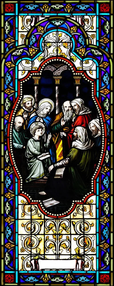 Gothic Rose Window film Glass Films Frosted Stained Window Sticker can do custom size Jesus/Christ Painting